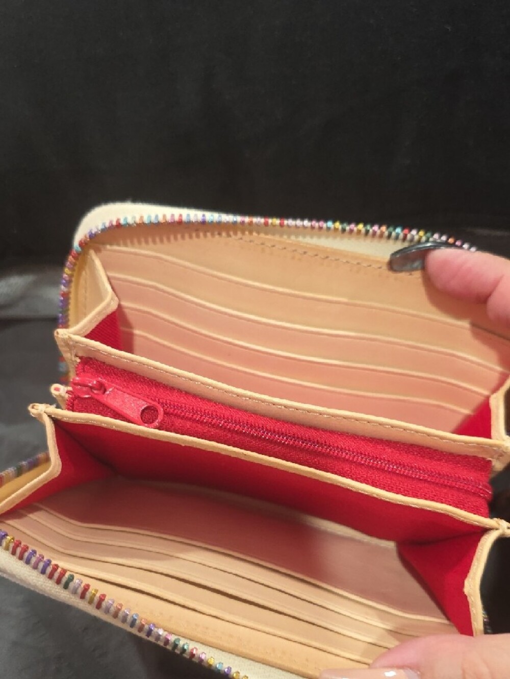 Dooney & Bourke White Multi Disney Sketch Zip Wallet - Picture 7 of 12